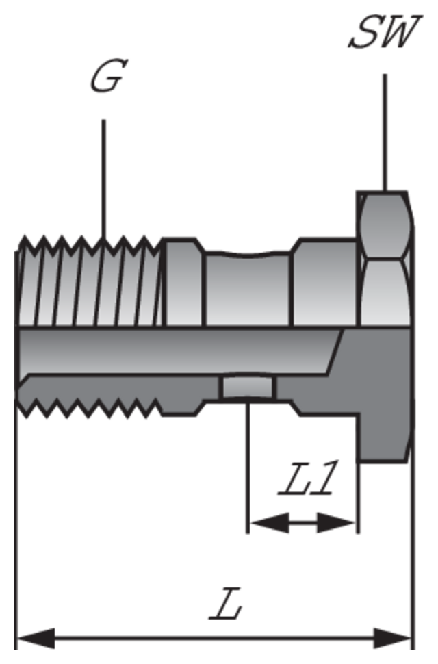 Tornillo hueco de aluminio corto